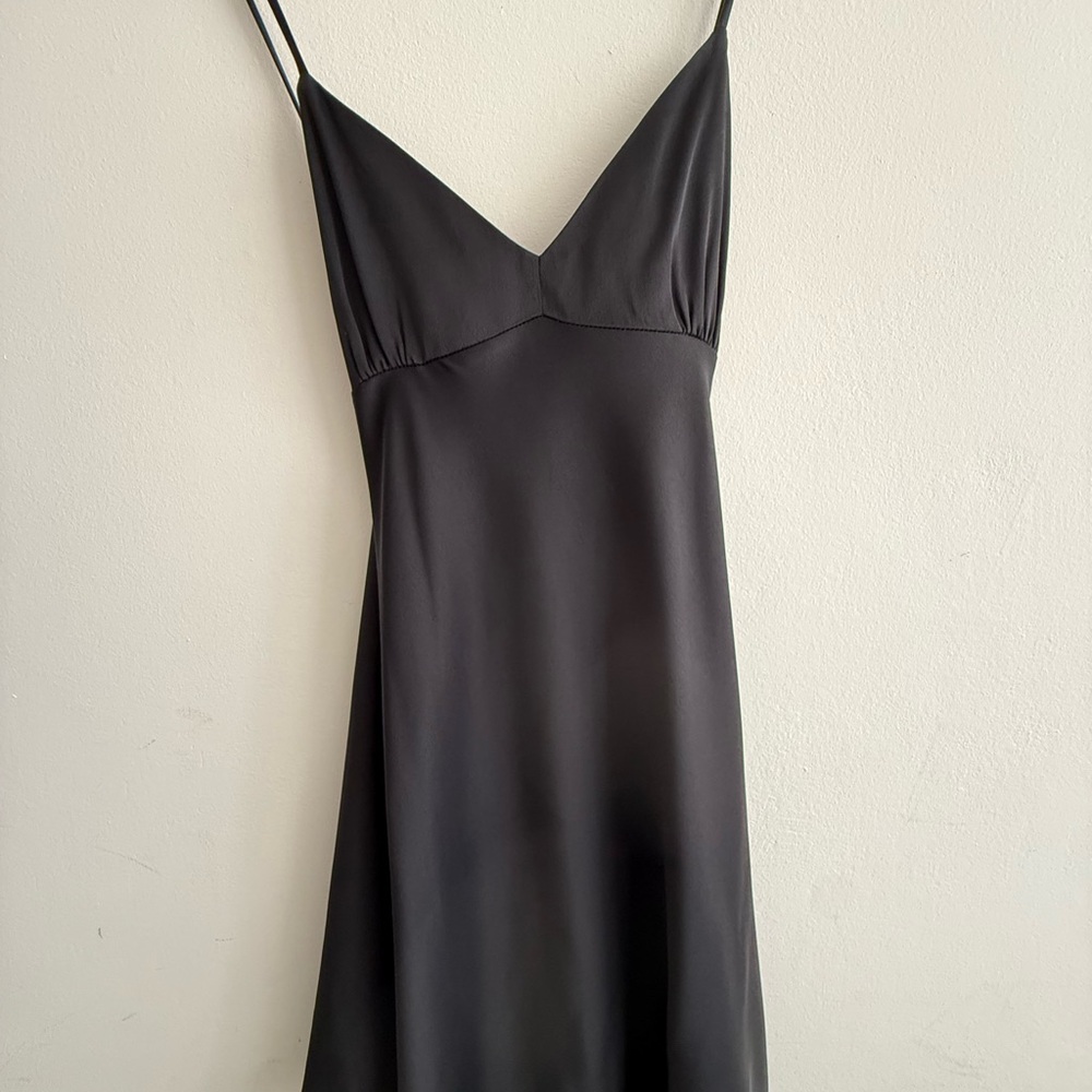NWT / Zara Sz Med /Elegant Black Slip Short Dress